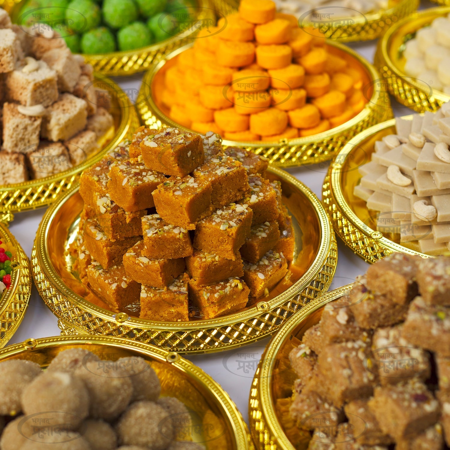 Sacred sweets by Bhagvat Prasadam.