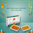 Best Sweets Combo for Diwali Gifts Motichur Ladoo 250Gm + Motiya Ladoo 250Gm