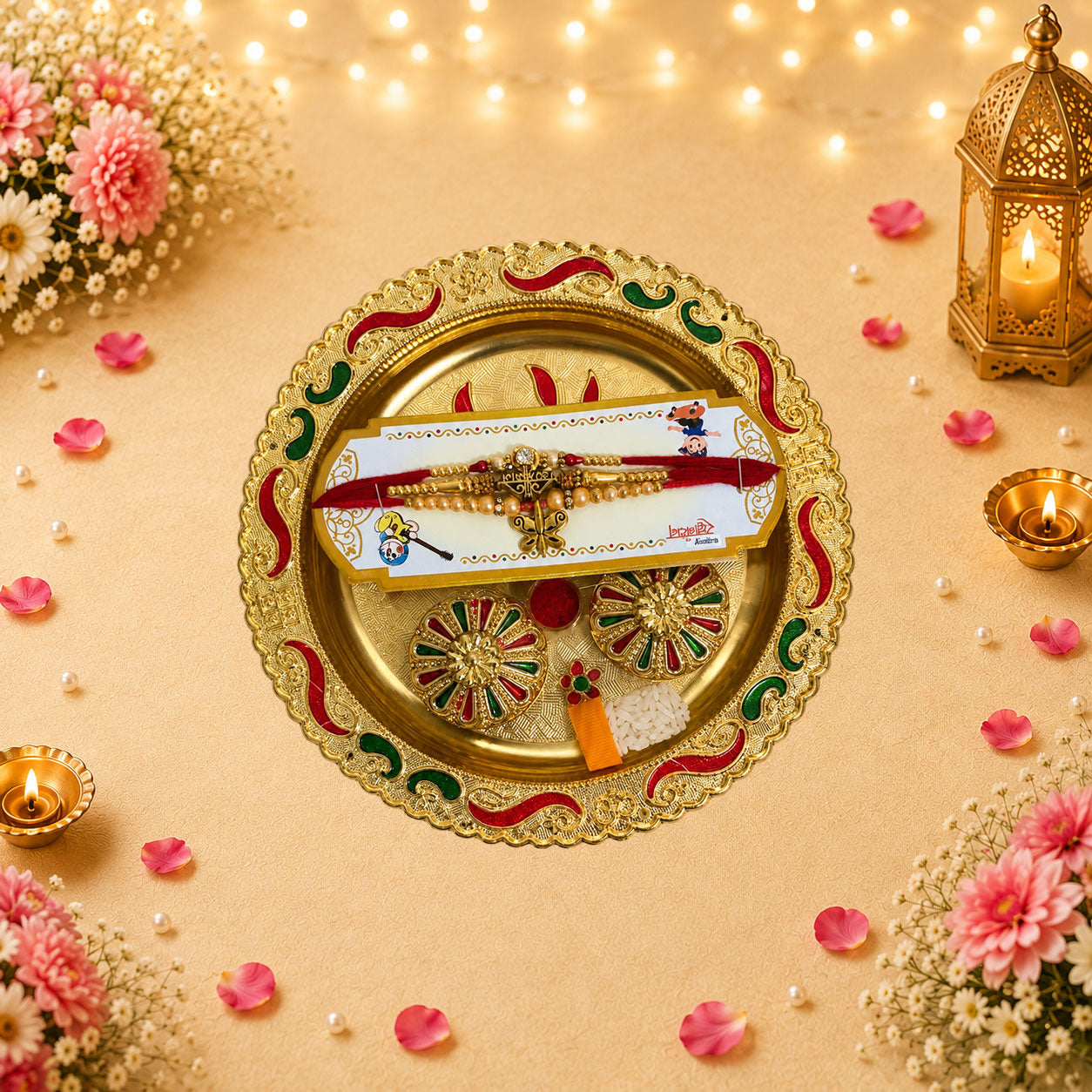 Order Rakhi Online | Premium Dry Fruits Chikki & Penda | 2 Rakhi Hamper
