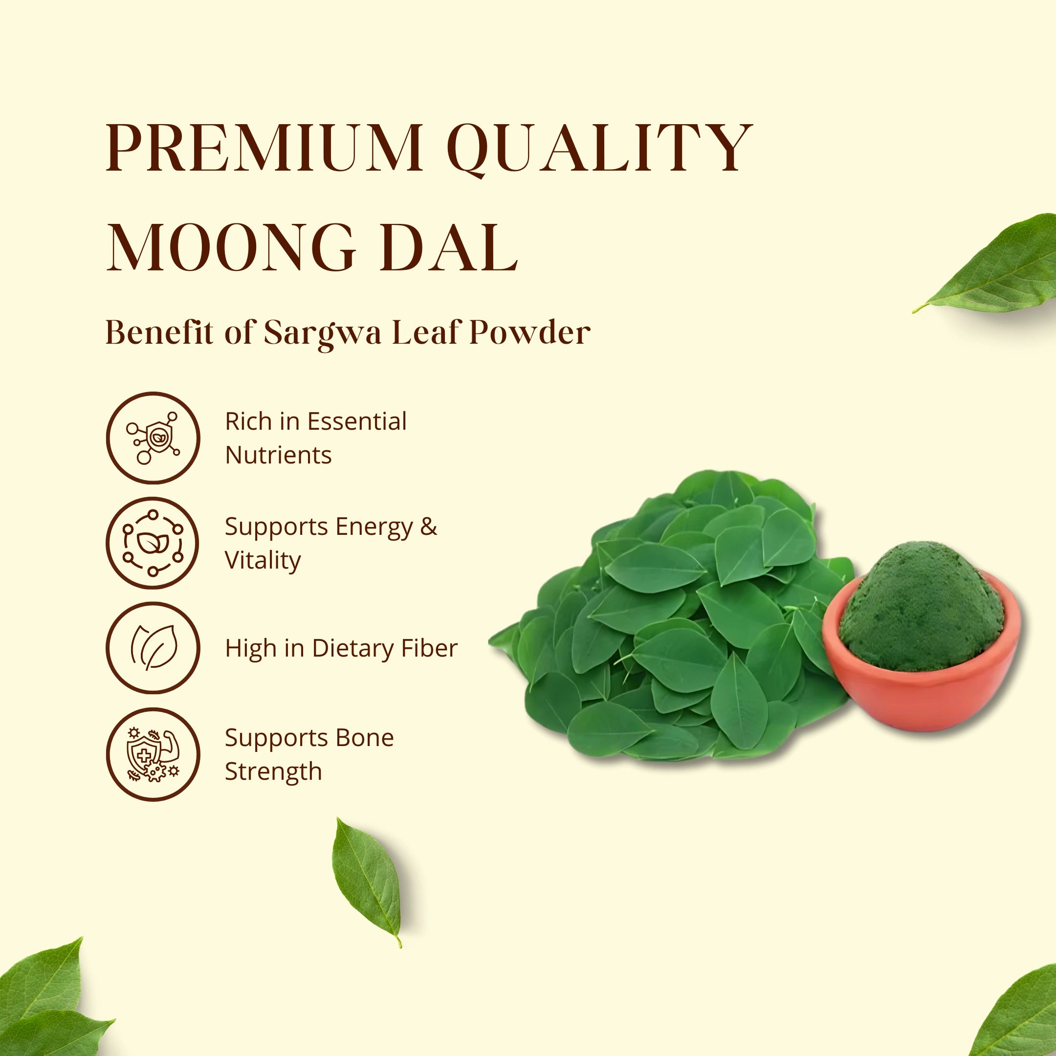 Sargwa Leaf Powder | Natural Ayurvedic Moringa Powder