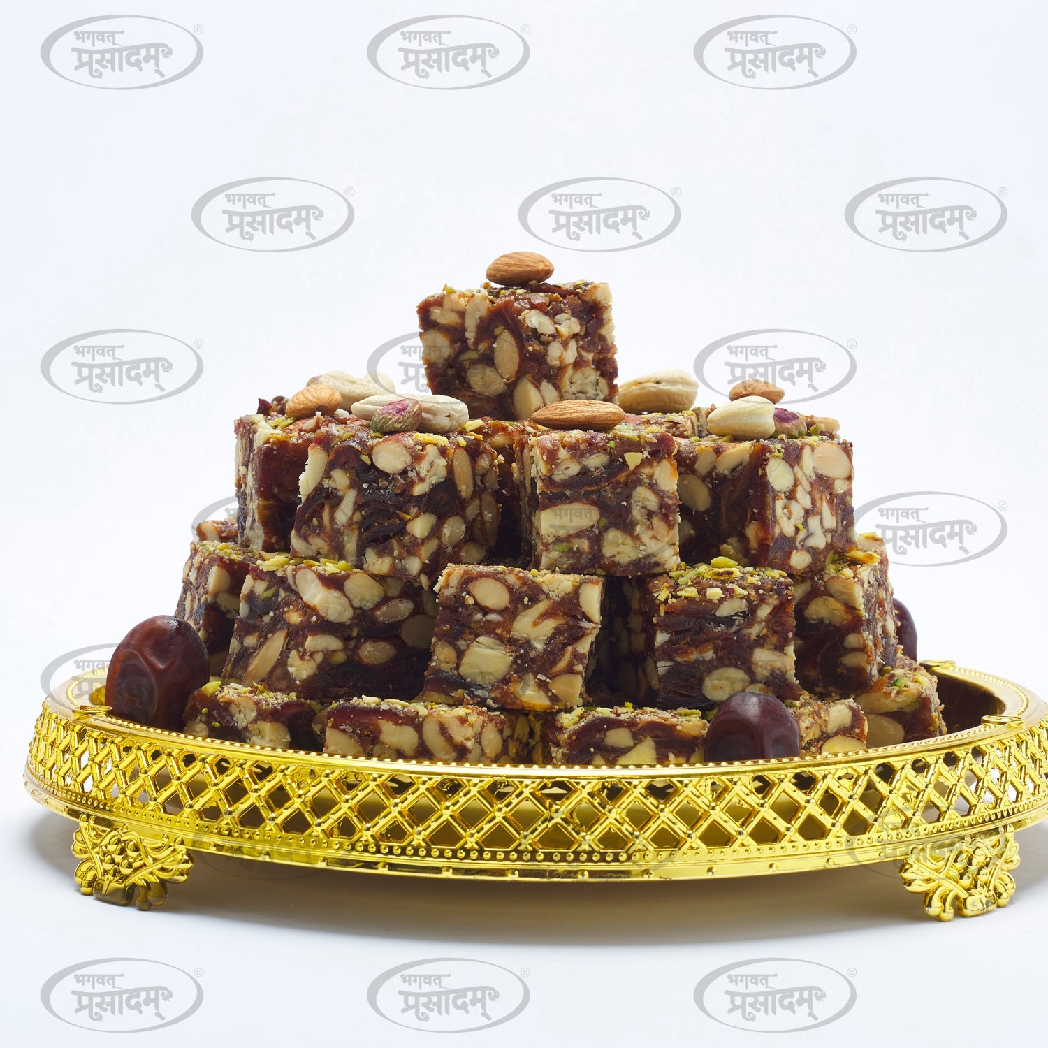 Dry Fruits Chikki - ड्राई फ्रूट्स चिक्की - Nutty Crunch by Bhagvat Prasadam