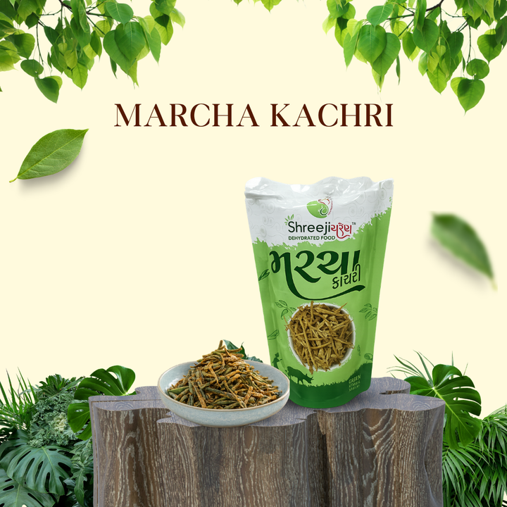 Marcha Kachri – મરચા કાચરી – (Dried Green Chilli Sticks) – Traditional Gujarati Snack