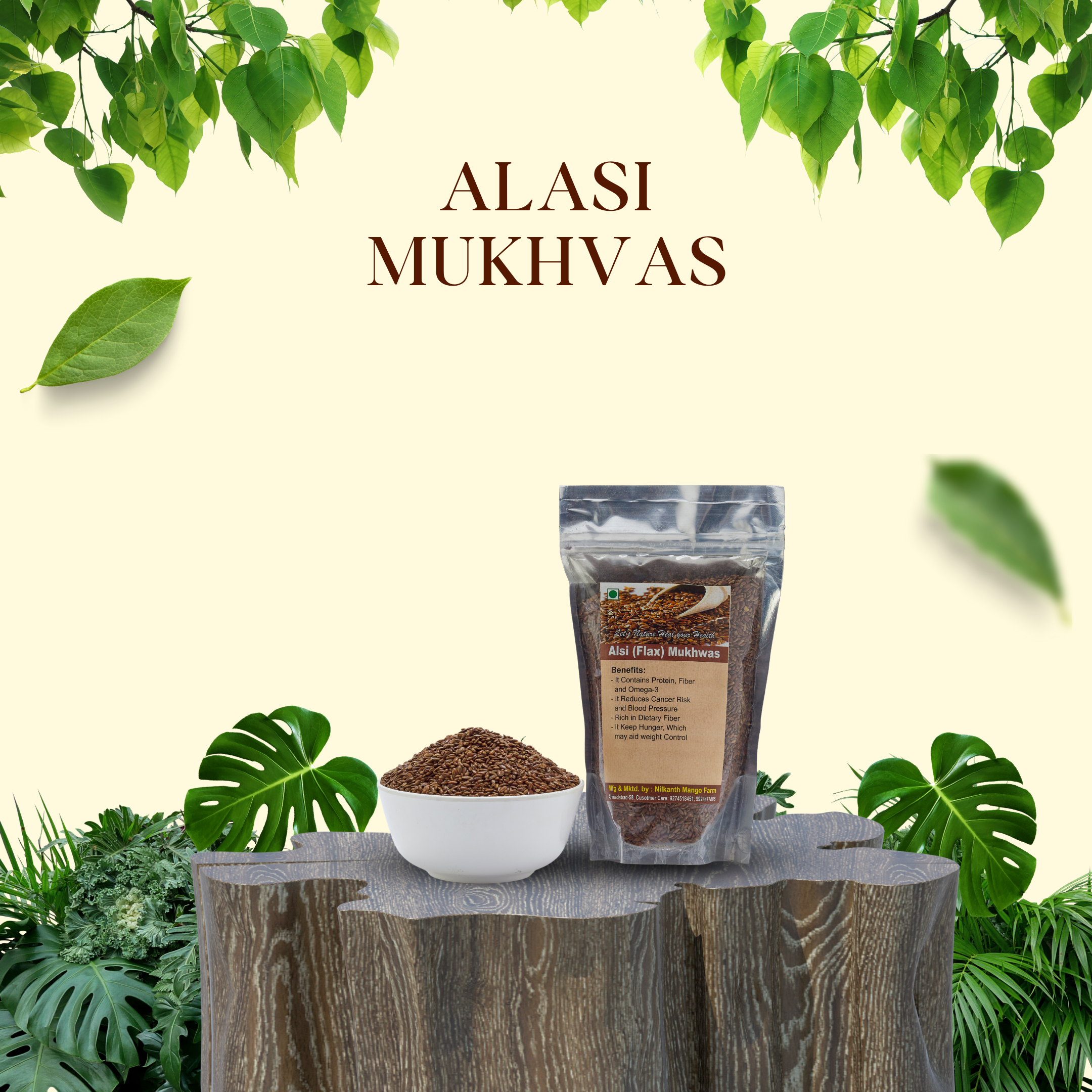 Alasi Mukhvas - अलसी - Organic & Natural Flaxseed