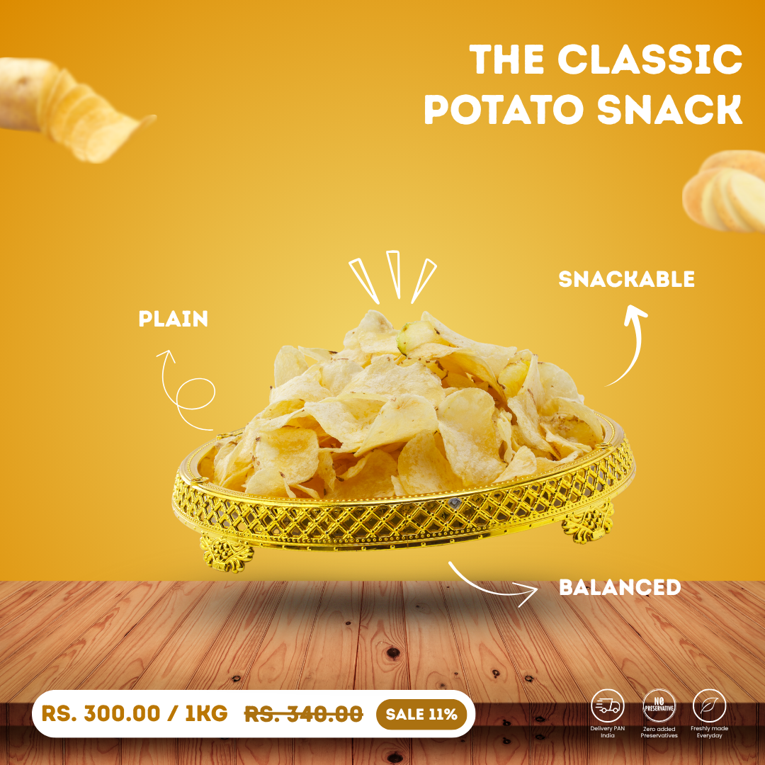 Bateta Wafer Plain | आलू वेफर्स सादा | Crispy Gujarati Namkeen Snack