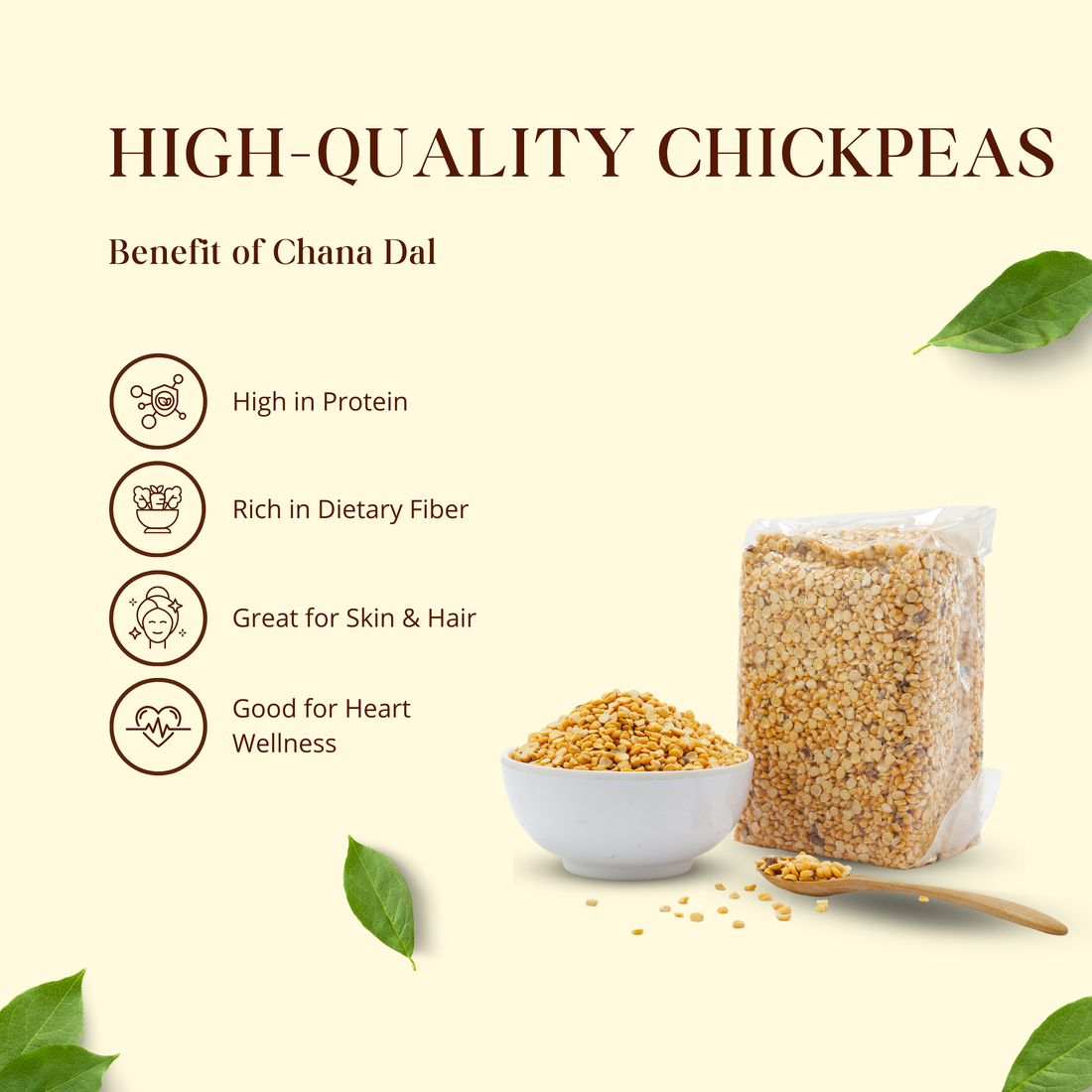 Chana Dal | चना दाल (Bengal Gram) | High-Quality Split Chickpeas