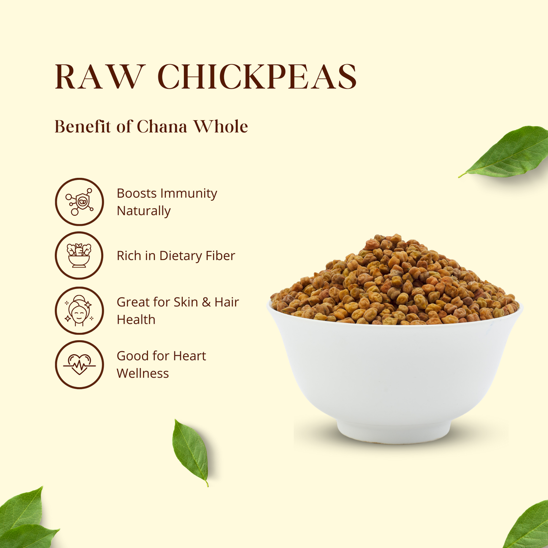 Chana Whole |  साबुत चना  (Raw Chickpeas) | Wholesome Legume