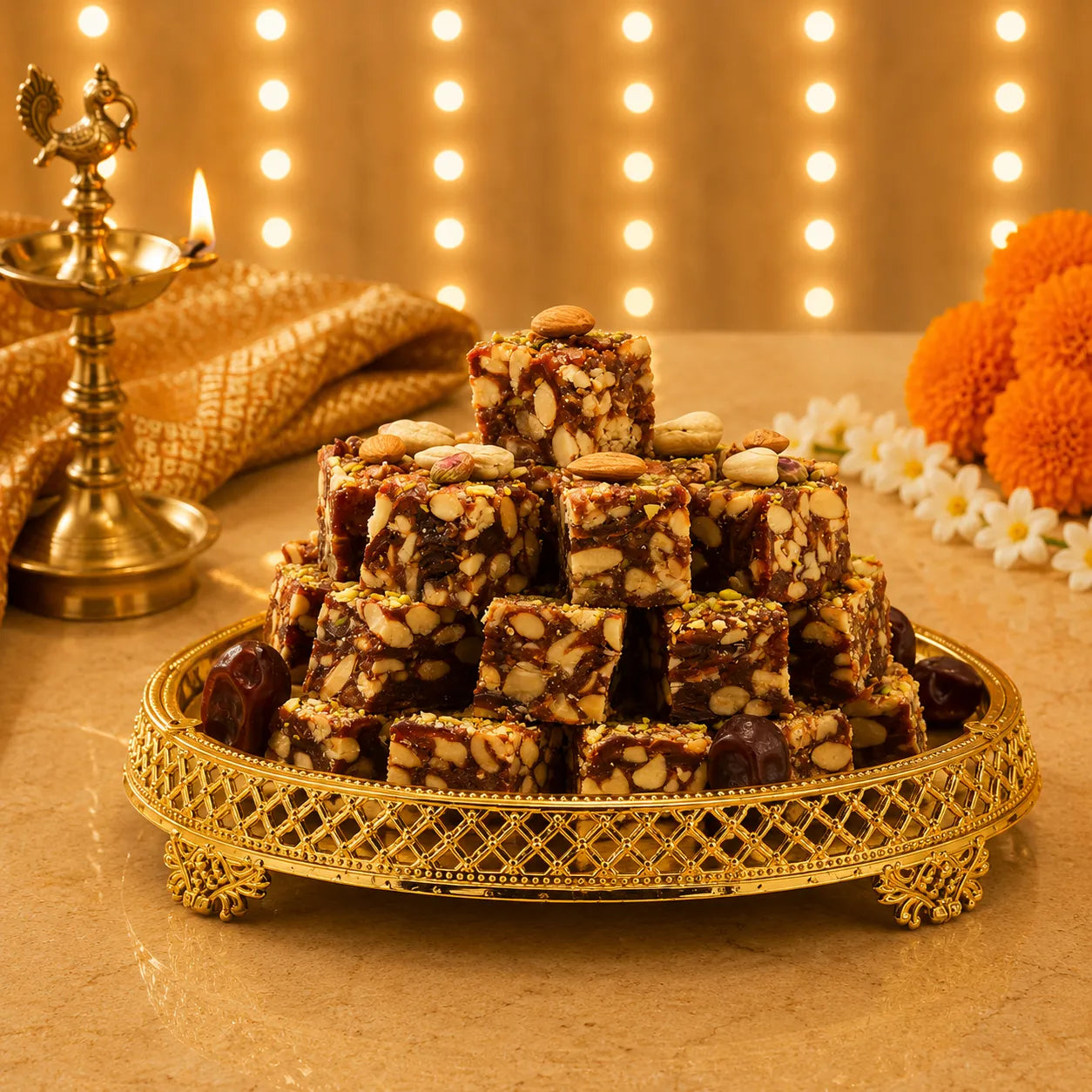 Dry Fruits Chikki | ड्राई फ्रूट्स चिक्की | Dry fruit punch - dates | Nutritional punch