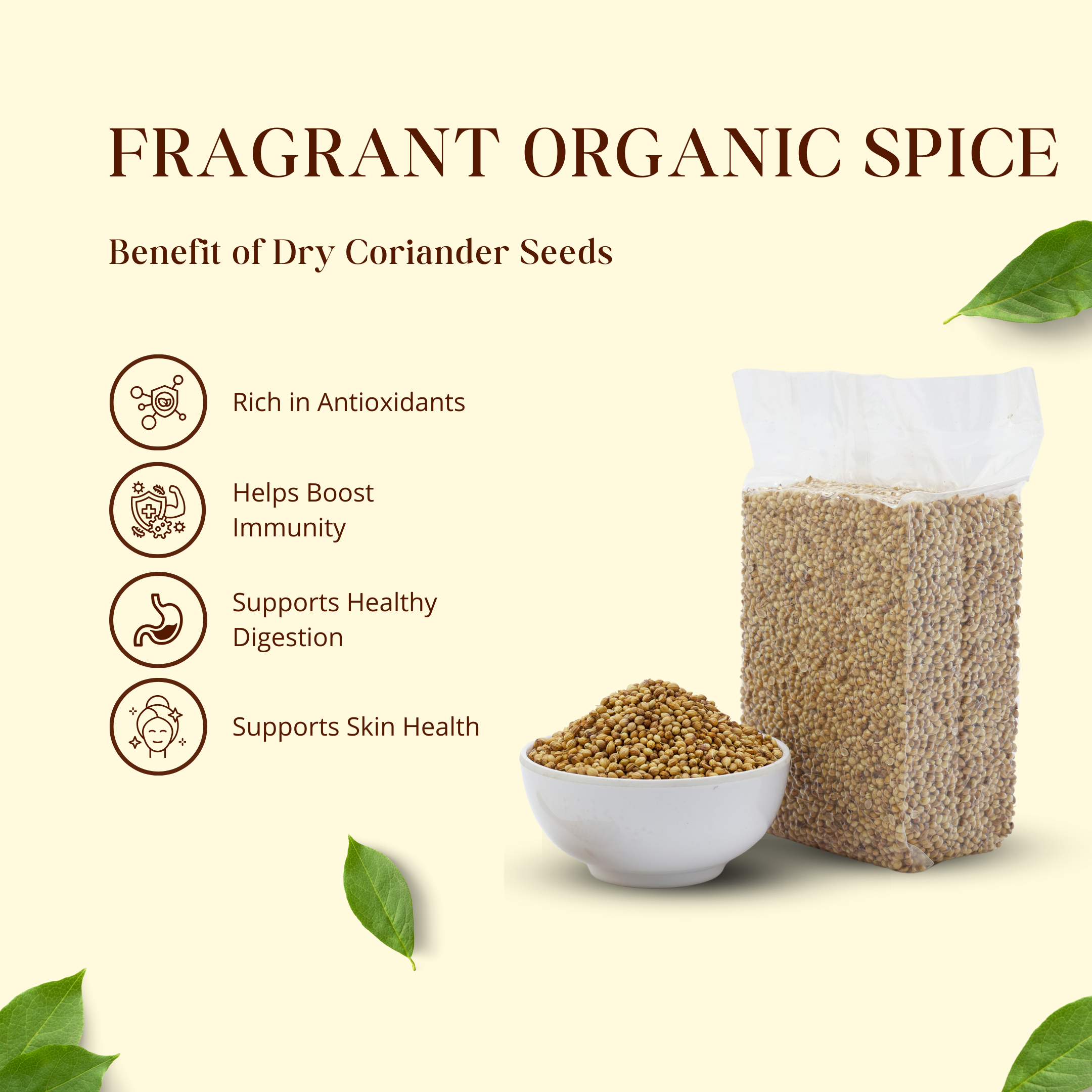 सूखा धनिया - भागवत प्रसादम द्वारा सुगंधित रसोई मसाला