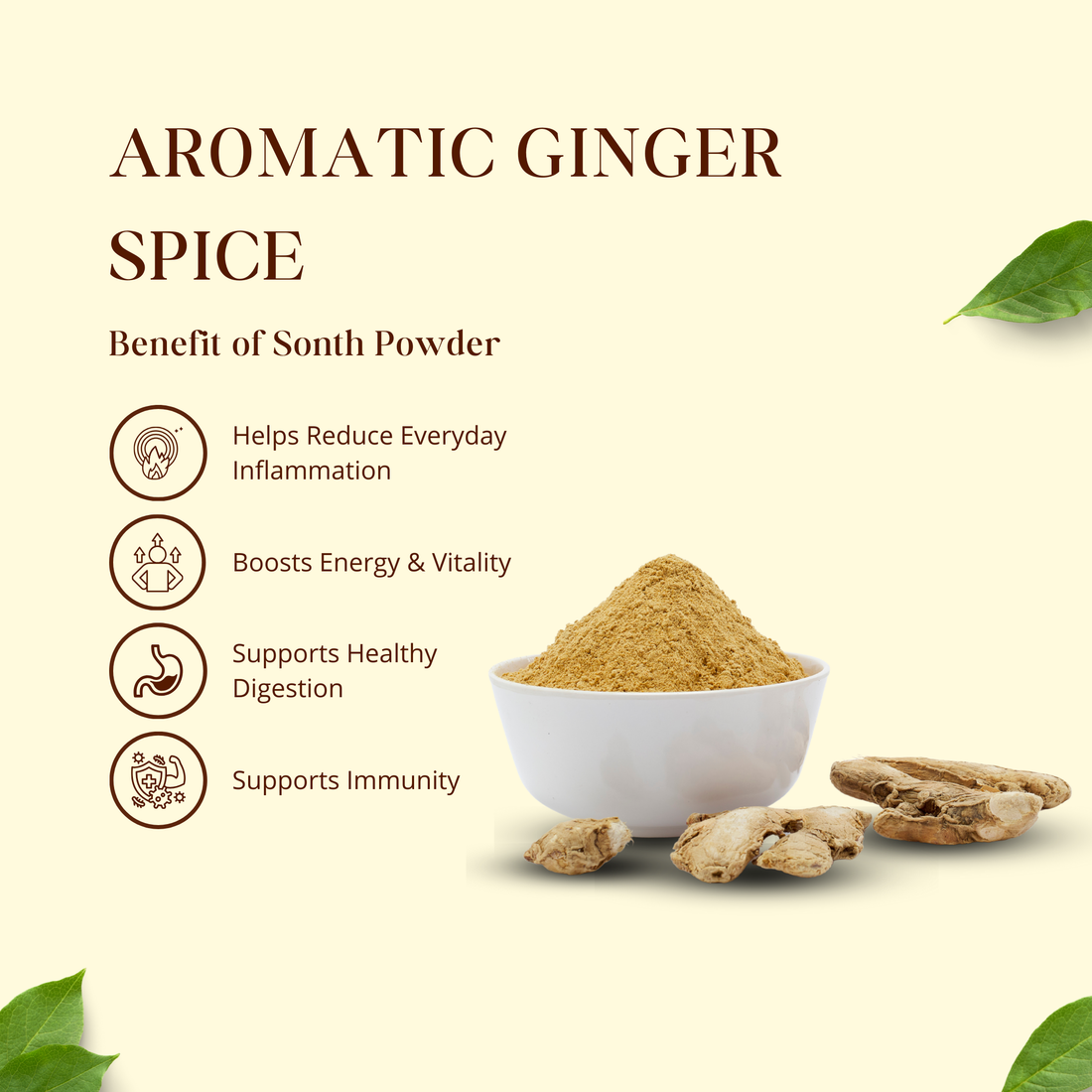 સોન્થ પાવડર - ભગવત પ્રસાદમ દ્વારા સુગંધિત આદુ મસાલા