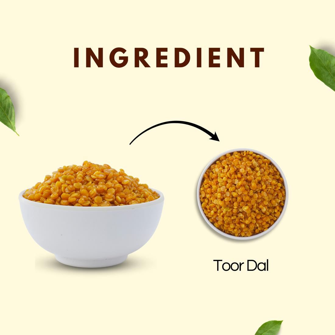 तुवर दाल (तूर दाल) - भगवत प्रसादम द्वारा विभाजित प्रीमियम गुणवत्ता वाली अरहर दाल