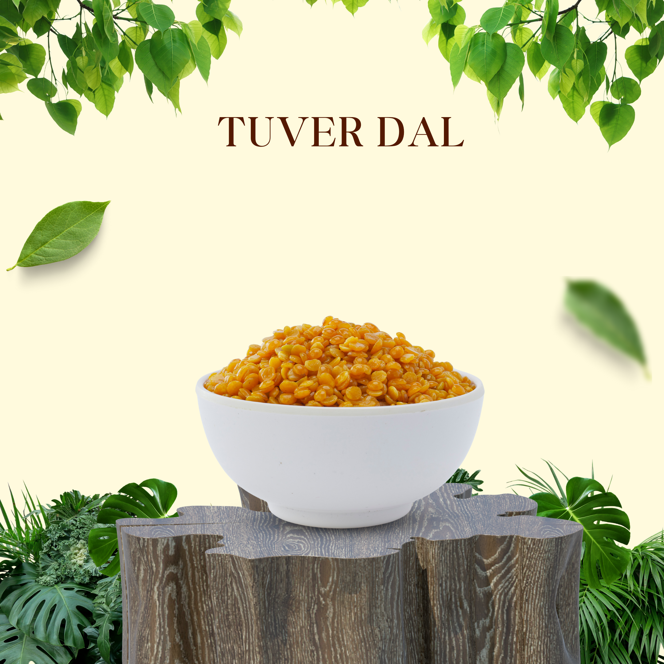 तुवर दाल (तूर दाल) - भगवत प्रसादम द्वारा विभाजित प्रीमियम गुणवत्ता वाली अरहर दाल