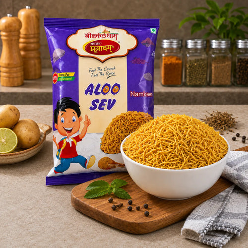 Aaloo Sev | आलू सेव | Crispy Potato Indian Namkeen Snack