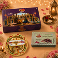 Premium Dry Fruit Chikki with Rakhi Thal| 3 Designer Rakhis, kumkum, rice