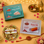 Premium Rakhi Gift Hamper for Brother and Sister | Kaju Katli & Kesar Penda2