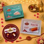 Online Rakhi Delivery | Kaju Katli & Kesar Penda Sweet Hamper