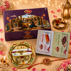 Premium Rakhi Gift Hamper for Brother & Sister | Dry Fruit Chikki & Kesar Penda 2