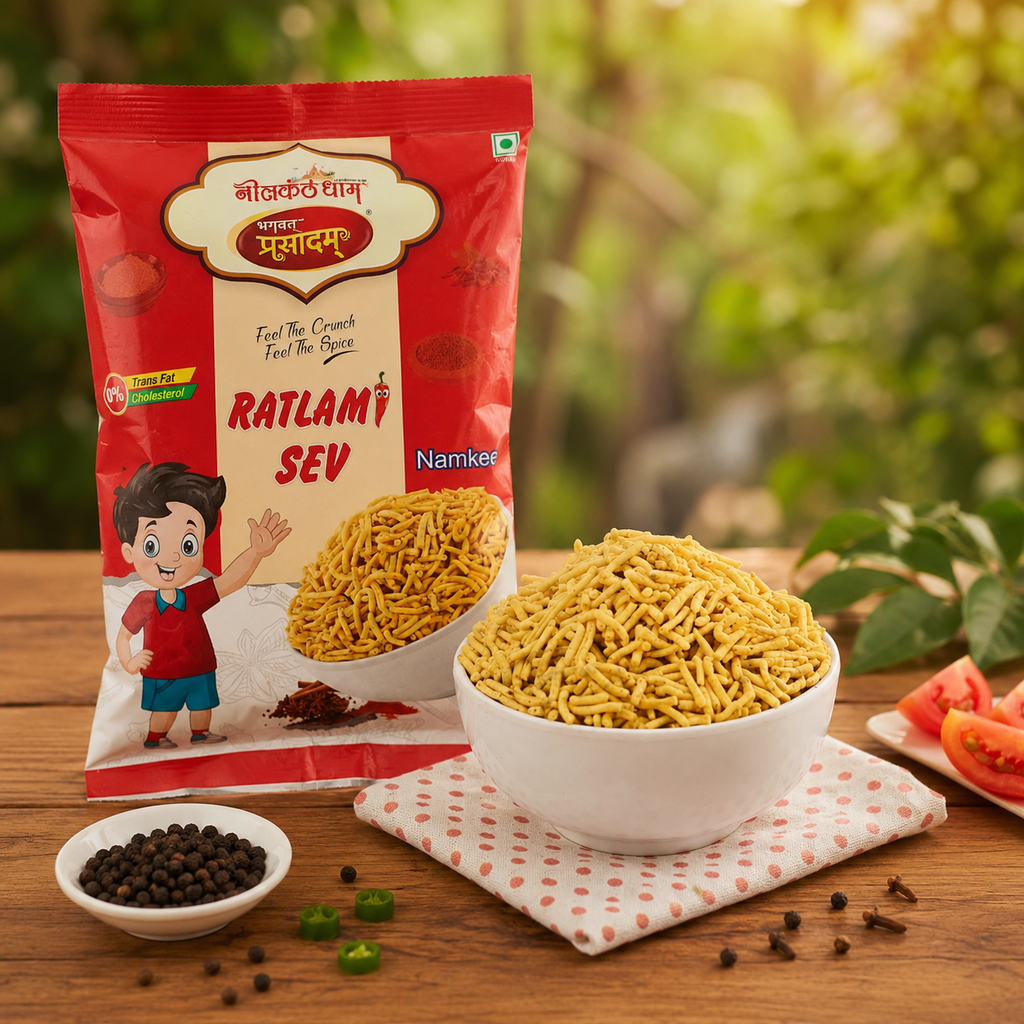 Ratlami Sev - Authentic Indian Spicy Sev - product close-up view