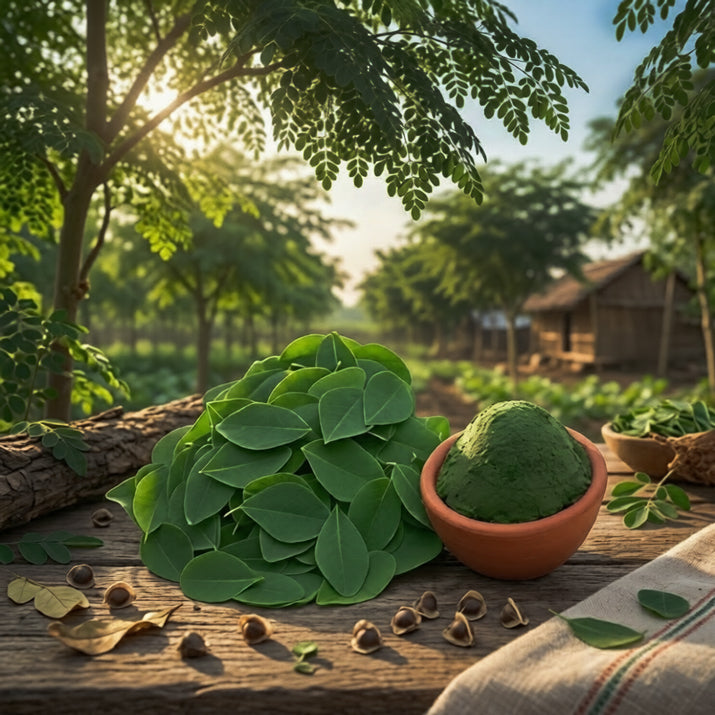 Sargwa Leaf Powder | Natural Ayurvedic Moringa Powder - front pack image